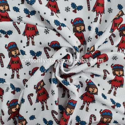 Best price bullet fabric No MOQ customize printing Kawaii poly liverpool knit fabric  002